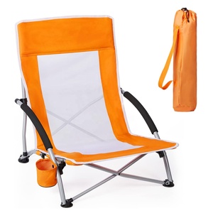 Chaise de plage pliable en métal personnalisée, petite chaise lune - Légère, confortable, portable, écologique, en tissu Oxford pour l'extérieur - Product Image 1