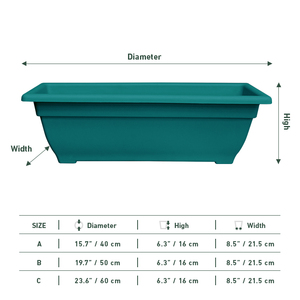 Balcony rectangular trough plastic flower <strong>pots</strong> <strong>for</strong> plants <strong>herbs</strong> - Product Image 2