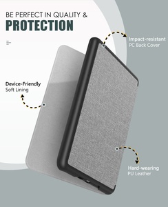 MoKo Thin Lightweight Denim Case Premium Fabric PU Funda protectora plegable para <span class=keywords><strong>Amazon</strong></span> <span class=keywords><strong>Kindle</strong></span> Paperwhite 12th Gen 7 "2024 - Product Image 3