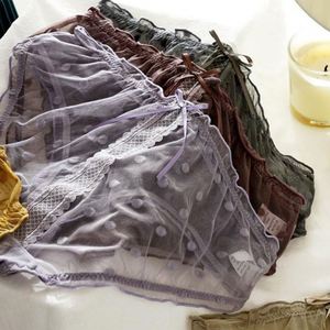 Cotton <strong>Fillet</strong> with Thin Ribbon Sexy Lace Panty - Product Image 2