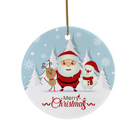 Colgante Navideño de Cerámica Blanca para Sublimación, para Uso en Interiores, Decoraciones en Blanco para Impresión por Transferencia Térmica, Marca SPT, Modelo OR-1