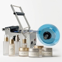 Machine d'étiquetage semi-automatique pour bouteilles rondes, compatible avec des diamètres de 15 à 150 mm, étiqueteuse semi-automatique pour bocaux, augmente l'efficacité