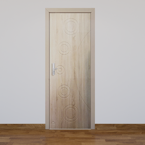 Porte coulissante à 4 panneaux la plus vendue Modèle 3D durable Conception MDF Porte en bois ODM pour l'extérieur Moderne pour le fabricant du Vietnam - Product Image 4