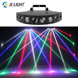 Projecteur stroboscopique actif Rgbw, lumière Led colorée, huit têtes, faisceau lumineux 8 yeux, araignée, discothèque