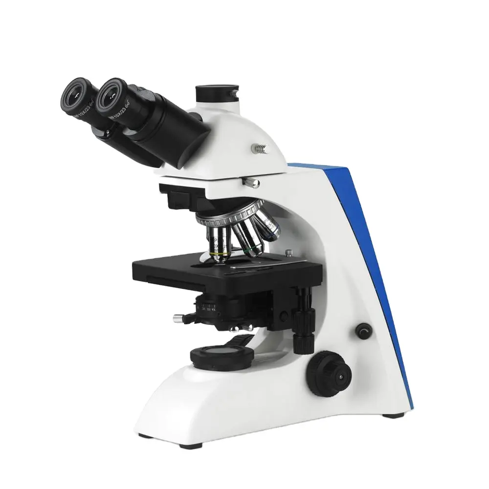 Microscope de fluorescente numérique noir avec caméra, appareil photo