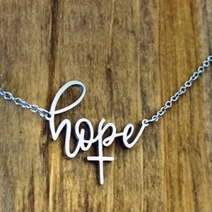 MECYLIFE-Collar con Cruz Cristiana para Mujer, Joyería Religiosa de <span class=keywords><strong>Esperanza</strong></span> - Product Image 1