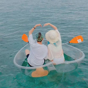 Magnifique kayak transparent en polycarbonate pour la photographie de voyage en plein air, canoë d'eau douce en bord de mer - Product Image 4