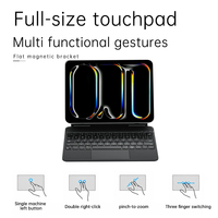 Nouvel étui clavier magnétique flottant sans fil pour iPad Air 13 M4/M3/M2 iPad Pro 12.9 3e-6e génération avec rétroéclairage LED et pavé tactile USB-C