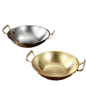 Ollas Coreanas <span class=keywords><strong>para</strong></span> <span class=keywords><strong>Paella</strong></span>, Ecológicas, de Acero Inoxidable, Triple Capa, con Mango de Alta Calidad, Olla <span class=keywords><strong>para</strong></span> Guisos, Platos <span class=keywords><strong>para</strong></span> Aperitivos, Cocinas de Gas e Inducción, CE - Product Image 4