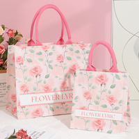 2025 dernier sac fourre-tout en toile de logo de mode imprimé personnalisé de haute qualité plein de rose rose pour les trajets quotidiens et les achats quotidiens