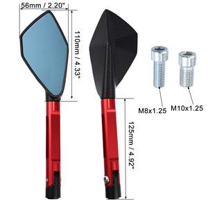 Espejo Retrovisor Lateral Rojo Penta para Motocicleta para Visibilidad Trasera - Product Image 2