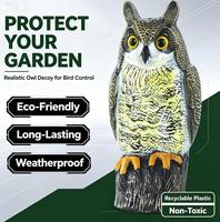 Répulsif anti-parasites écologique pour l'extérieur, effaroucheur d'oiseaux réaliste, faux hibou en plastique avec tête rotative