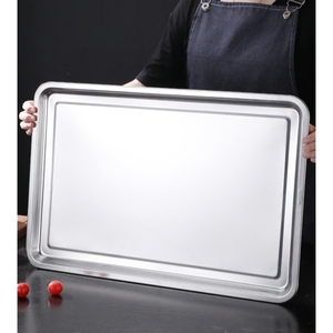 Plateau carré en acier inoxydable 304 épaissi casserole <span class=keywords><strong>de</strong></span> <span class=keywords><strong>cuisson</strong></span> profonde rectangulaire servant BBQ congélateur casserole pour cuisine Restaurant fête - Product Image 3