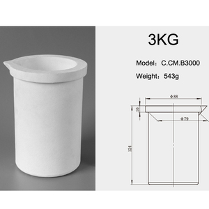 Crisol de Cerámica de Sílice Fundida de Cuarzo de Alta Pureza de 1 kg, 2 kg, 3 kg, 4 kg para Fundir Oro - Product Image 5