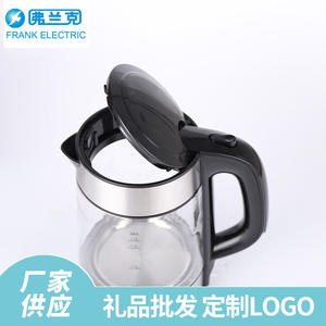 กาต้มน้ำไฟฟ้า Frank Electric Glass ขนาด 1 ลิตร 2 ลิตร สำหรับใช้ในบ้านและโรงแรม พร้อมฐานหมุนได้ 360 องศา - Product Image 5