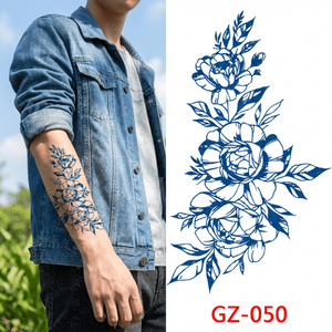 <span class=keywords><strong>Tatuaje</strong></span> Semipermanente de Jugo Herbal, Resistente al Agua y de Larga Duración, Pegatinas Corporales Minimalistas con Patrones Pequeños para Mujeres, Arte Corporal Diario - Product Image 6