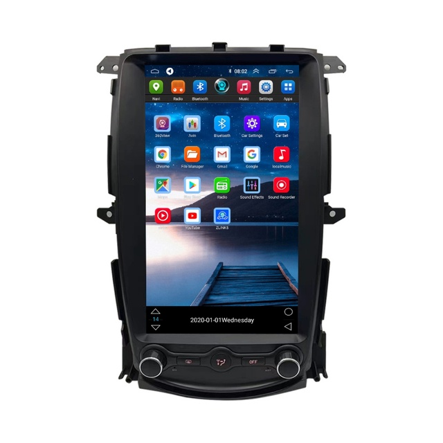 Navihua 13.8 Inch Android Tesla Screen for Nissan 370Z 2008-2019 GPS Vertical GPS Carplay Screen Radio Multimedia Video Player
