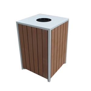 Contenedor de <span class=keywords><strong>Basura</strong></span> de Madera Compuesta para Exteriores, <span class=keywords><strong>Cubo</strong></span> de <span class=keywords><strong>Basura</strong></span> Ecológico y Atractivo para Parques y Calles, Contenedor de Reciclaje Comercial Público - Product Image 4