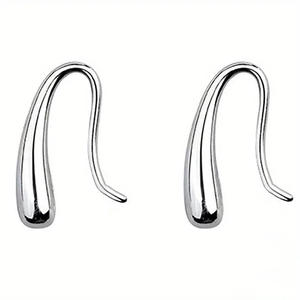 E4523 Orecchini a goccia in oro bianco, gioielli classici unisex alla moda - Product Image 4