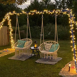 Hamaca de Algodón Tejida a Mano de Nuevo Diseño, <span class=keywords><strong>Columpio</strong></span> de Macramé, Silla de Patio para Interiores y Exteriores, <span class=keywords><strong>Columpio</strong></span> de Macramé - Product Image 2