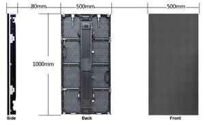 Écran LED extérieur de location VORTEX P3.91 antirouille 500x500mm pour événements en ville côtière, mur vidéo LED extérieur - Product Image 5