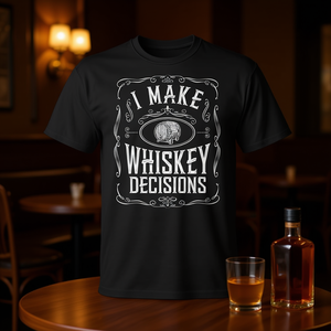 Camiseta I Make Whiskey Decisions para los amantes del whisky - Product Image 3