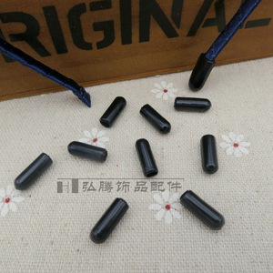 Hairband <b>Rubber</b> Cover Black Transparent Plastic Jewelry Tube Sleeve G Size DIY Accessory - Product Image 3