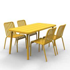 All Weather Available Waterproof Performance Custom Dinning <strong>Table</strong> and Chair <strong>Outdoor</strong> Aluminium Restaurant <strong>Side</strong> Chair Furniture - Product Image 1