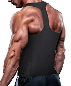 Men Sauna Vest Neoprene Sweat Weight Loss Waist Trainer Shirt Workout Tank Top