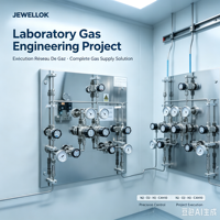 JEWELLOK Réseau de Gaz Université Centre de Recherche Laboratoire d'Analyse N2 O2 H2 C4H10 Installation Clé en Main