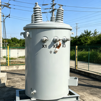 Transformateur de distribution monophasé 20 kVA monté sur poteau, transformateur de puissance immergé dans l'huile, bobinage en cuivre pour utilisation extérieure