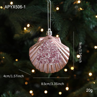 En gros, décorations de Noël suspendues en plastique rose pailleté, pendentifs 3D en forme de dessin animé (bonbons, licorne, chien) pour arbre, fenêtre, fêtes et décorations de vacances