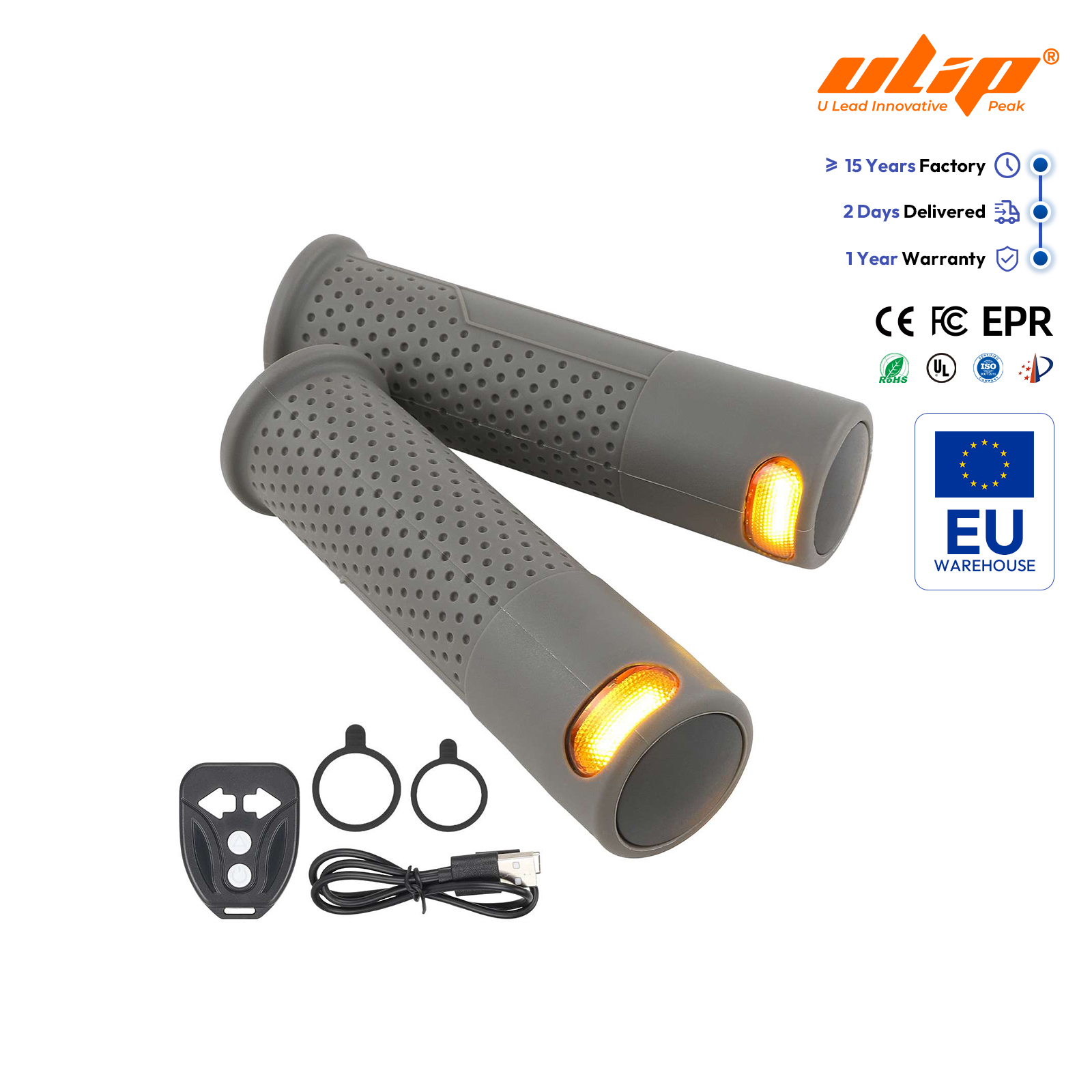 Smart Scooter Handlebar Disc Brake Turn Signal Handle Grips Remote Control USB Rechargeable for M365 Pro2 1S G30 ES1 ES2 ES4