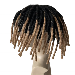 # Parrucca Toupee 1b27 Ombre Bicolore con Dreadlock, Unità Completa in Pizzo, Protesi Capillare, Patch Afro Intrecciata con Dreadlock da 6 Pollici per <span class=keywords><strong>Uomo</strong></span> - Product Image 3