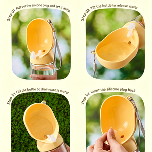 Portable <b>Dog</b> Water <b>Bottle</b> Cup - Foldable Outdoor Pet <b>Drinking</b> Dispenser - Product Image 3