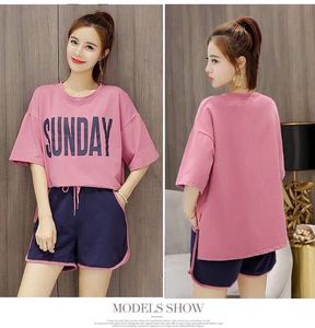 Bộ Đồ Thể Thao Hai Mảnh Cho Nữ, Quần Ngắn Tay, Thời Trang Chạy Bộ, Làm Khô Nhanh Bằng Polyester Cỡ Lớn - Product Image 4