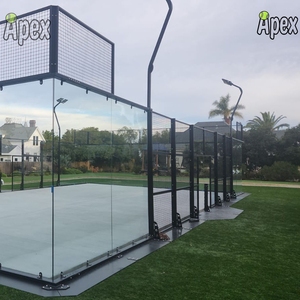 Terrain de padel panoramique APEX 100*100*4mm sans coins, partout dans le monde, avec double revêtement en poudre, mélange de zinc - Product Image 2