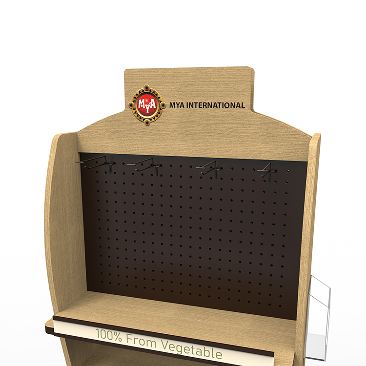 Hot Selling Wooden Supermarket Shelves Vitamin Display Stand with Casters Mobile Display Racks for Shop Display — view 5