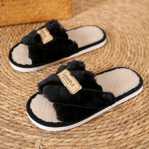 Wholesale New Products EVA Sole Mao Mao Opening Slippers Plush Plush Soft Slippers With Wholesale Hot Style - Product Image 5