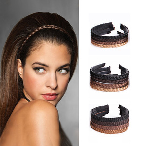 Serre-tête tressé en queue de poisson pour <span class=keywords><strong>femme</strong></span>, ornement capillaire tressé en maille torsadée, style doux, haute qualité - Product Image 1