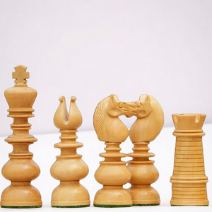 Latest Reproduced Calvert Series Black and White Wooden Chess Set Board <b>Game</b> for Children - Product Image 1