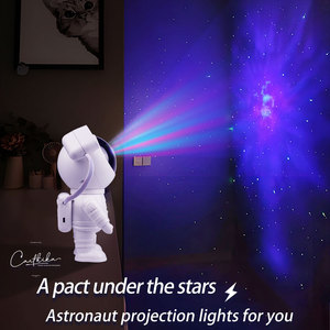 Nouveaux enfants veilleuses étoiles Projection lumières décor à la maison luxe Lampada Led 360 astronaute veilleuse projecteur à vendre - Product Image 4