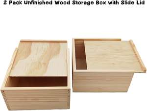 Caja <span class=keywords><strong>de</strong></span> almacenamiento <span class=keywords><strong>de</strong></span> madera <span class=keywords><strong>de</strong></span> pino sin terminar Tapa deslizante Contenedor <span class=keywords><strong>de</strong></span> caja <span class=keywords><strong>de</strong></span> madera natural en blanco personalizado para aceites esenciales <span class=keywords><strong>de</strong></span> joyería - Product Image 2