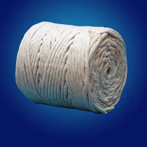 1260c Insulation Sealing And Filling Ceramic Fiber Insulation Gasket Rope Fireproof 12mm 100% Non Asbestos