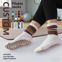 Chaussettes de Pilates souples antidérapantes pour femmes avec logo personnalisé