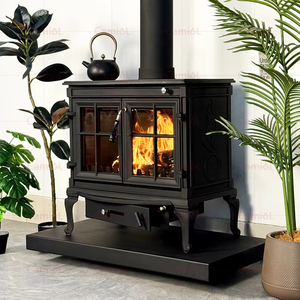 Estufa de Leña de Hierro Fundido Ecológica de Doble <span class=keywords><strong>Puerta</strong></span>, Diseño Contemporáneo para <span class=keywords><strong>Chimenea</strong></span> de Villa, Origen Turquía, Asistencia Técnica en Línea - Product Image 5