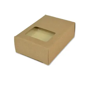 New Kraft Rectangle Window Homemade Packaging Making Supplies Soap Box