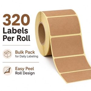 Custom Self Adhesive Eco-friendly Waterproof Brown Kraft <b>Paper</b> <b>Stickers</b> Writable Sealing Labels <b>Printing</b> Spice Bottle <b>Stickers</b> - Product Image 6