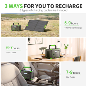 EBL 1000w 22.2V Lithium Battery <b>Solar</b> Portable Power Stations 1000W Generator <b>Solar</b> Generator Portable Power Station - Product Image 4