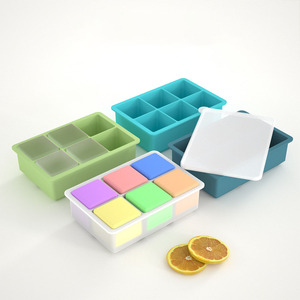 Lớn 6 lưới <span class=keywords><strong>Silicone</strong></span> vuông <span class=keywords><strong>Ice</strong></span> <span class=keywords><strong>Cube</strong></span> Maker khay với nắp tái sử dụng tùy chỉnh <span class=keywords><strong>Ice</strong></span> <span class=keywords><strong>Cube</strong></span> khuôn cho <span class=keywords><strong>Ice</strong></span> Cream công cụ - Product Image 1